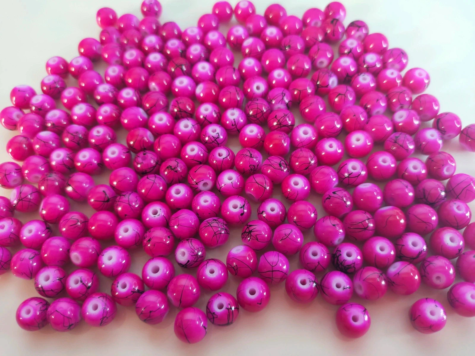 200 glazen kralen van 8 mm voor DIY creatieve hobby's Lot nr. 6429 – photo 2